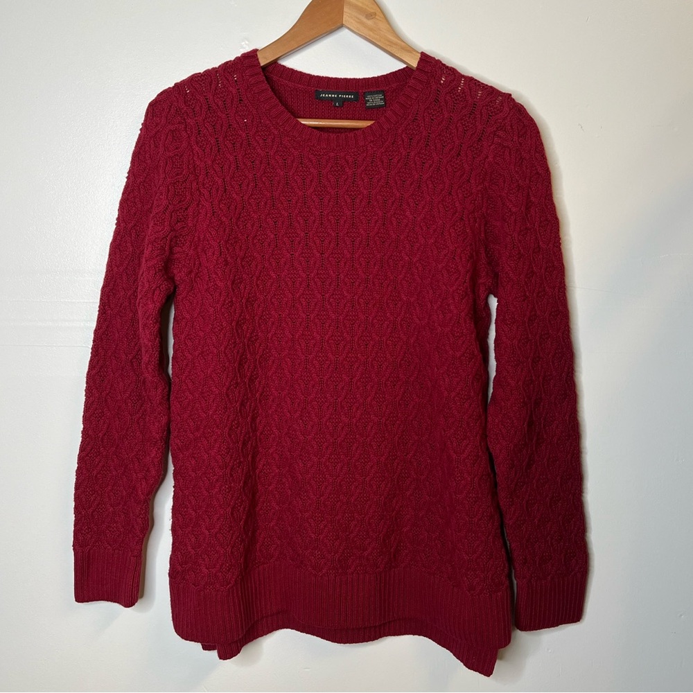Jeanne Pierre 100% Cotton Knit Sweater, L